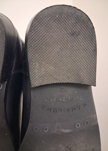 Siyah Deri Kadın Kemerli Wedge Topuk Bot - Görsel 6