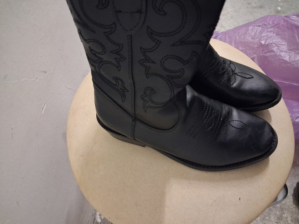 Siyah Deri Kadın Kemerli Wedge Topuk Bot - Görsel 3