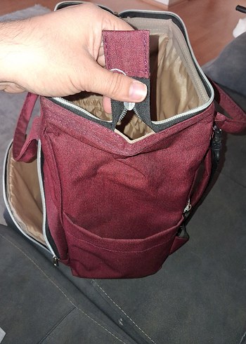  Beden Bordo Baskılı Bebek Çantası