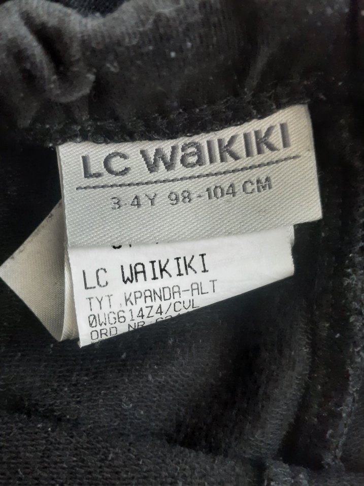 Kız Çocuk Siyah Baskılı Denim Sweatshirt ve Pantolon - Görsel 3