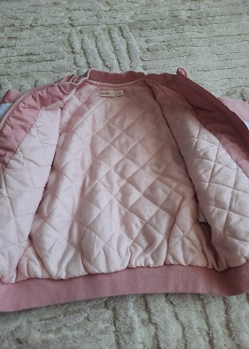 Koton Kız Çocuk Pembe Nakışlı Fermuarlı Ceket