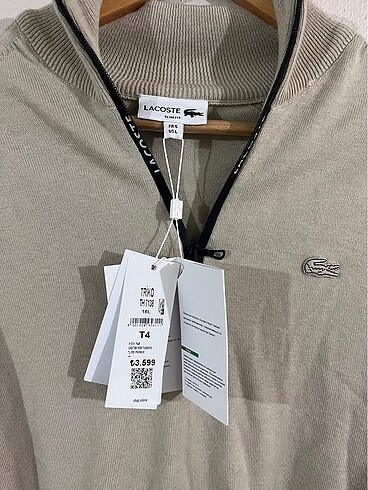 l Beden camel Renk LACOSTE YARIM FERMUAR