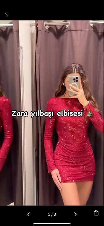Zara Zara taşlı elbise