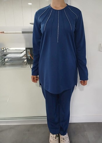 Lacivert Kadın Regular Fit Midi Takım