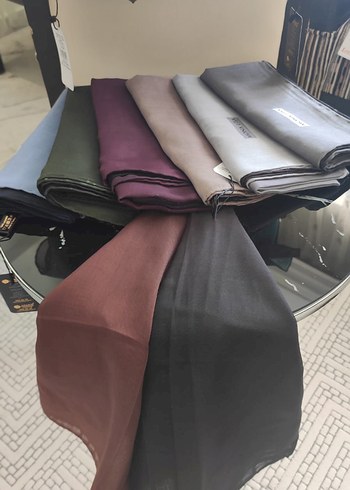 Drapeli Gri Kadın Saten Şal - Görsel 6