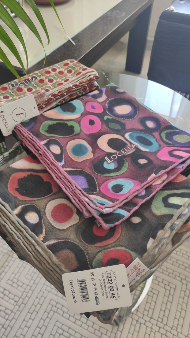 Diger Çok Renkli Dantelli Kadın Fular - Görsel 4