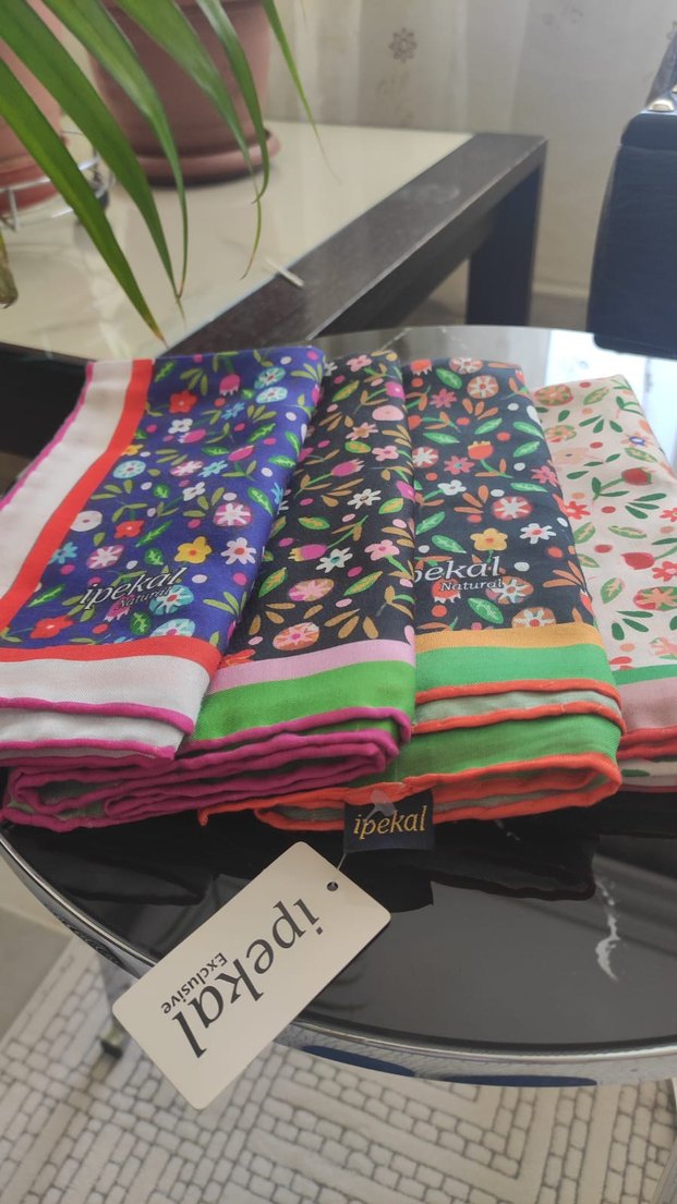 Renkli Desenli Bohem Kadın esarp - Görsel 3