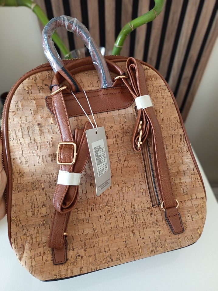 Renkli Baskılı Deri Bohem Sırt Çantası zara - Görsel 3