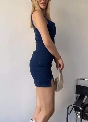 Zara Denim kot elbise