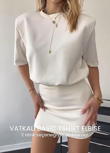 Vatkalı basic elbise