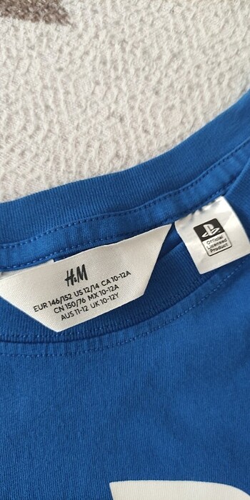 11-12 Yaş Beden mavi Renk H&M Erkek Çocuk Baskılı T-shirt (10-12 yaş)