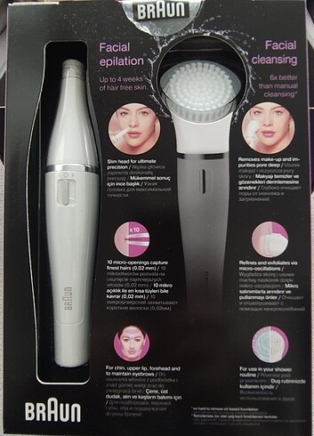 Beden Braun FaceSpa 810 Yüz Epilatörü ve Yüz Temizleme Fırçası Seti