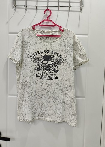 rock punk kuru kafa baskılı tshirt - Görsel 3