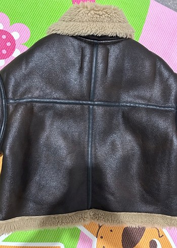 m Beden kahverengi Renk BERSHKA kürklü mont