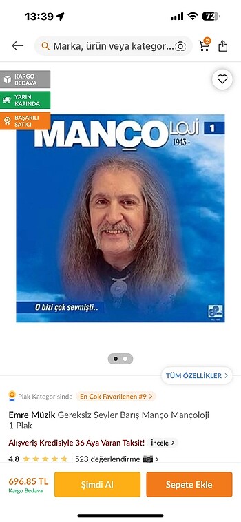 Plak barış manço