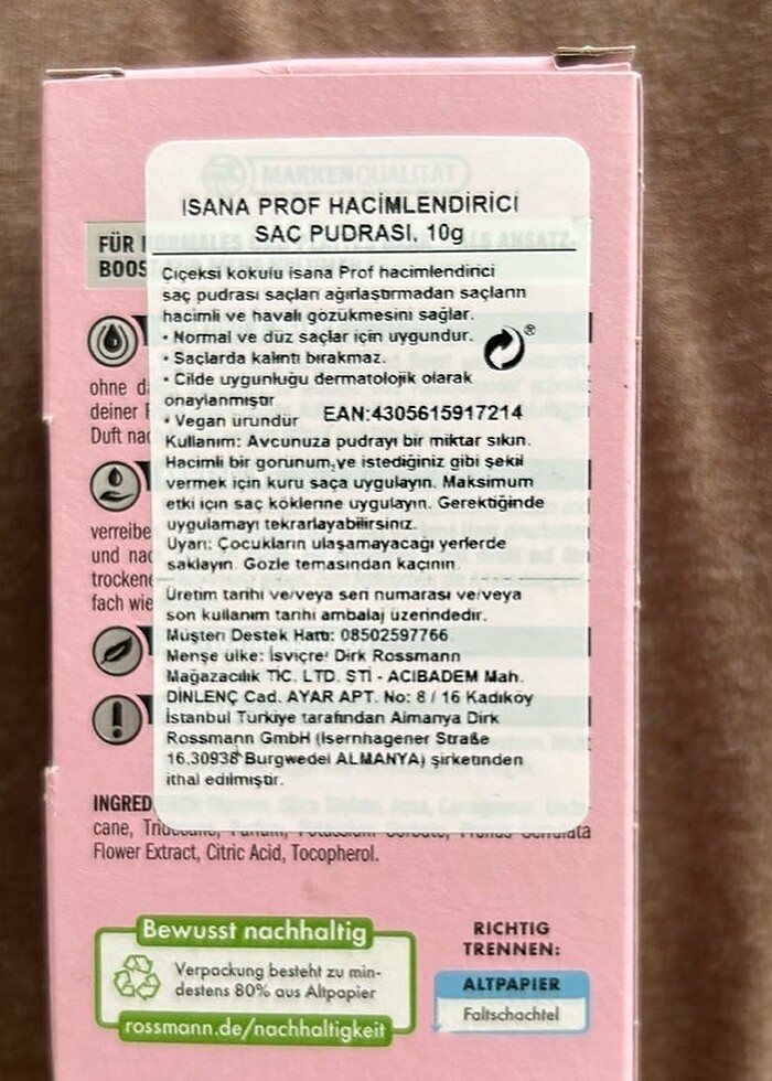 isana saç hacimleştirici pudra - Görsel 4