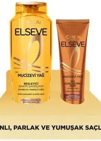 L'Oreal Paris Elseve Mucizevi Yağ Serisi 400 ml şampuan ve 150 m