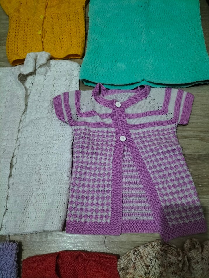 Kız Çocuk Çok Renkli Örme Hırkalar - Görsel 3