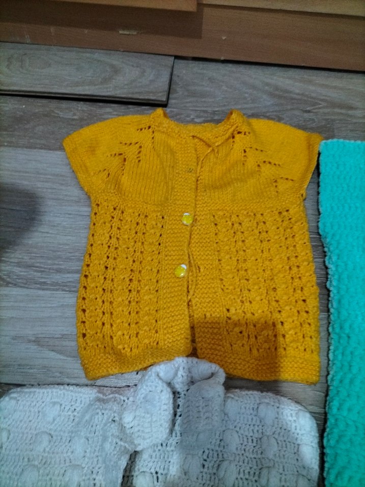 Kız Çocuk Çok Renkli Örme Hırkalar - Görsel 5