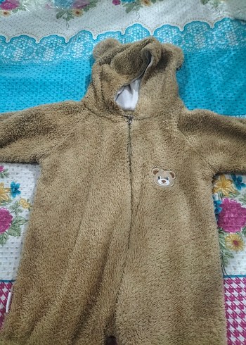 Kahverengi Peluş Bebek Tulumu - Görsel 2