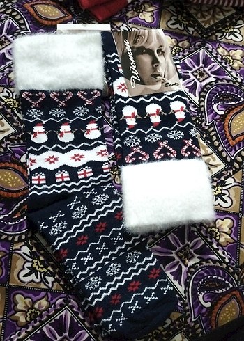 Kız Çocuk Desenli Sıcak Çorap - Görsel 3