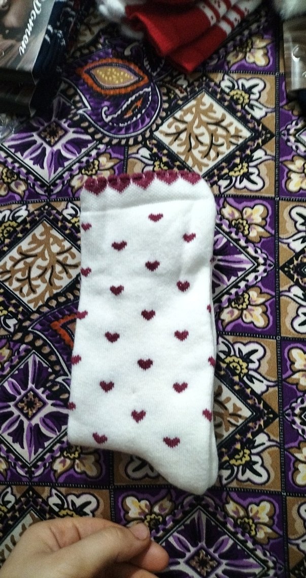 Nakışlı Beyaz Kız Çorabı - Görsel 4