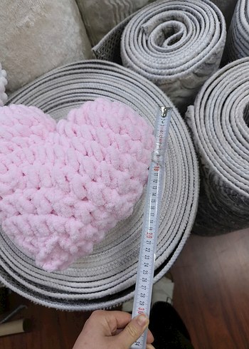 Pembe Kalp Şekilli yastık - Görsel 3