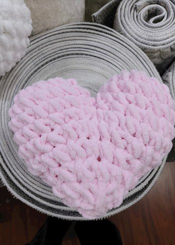 Pembe Kalp Şekilli yastık - Görsel 4