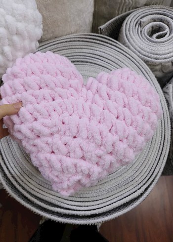 Pembe Kalp Şekilli yastık - Görsel 5