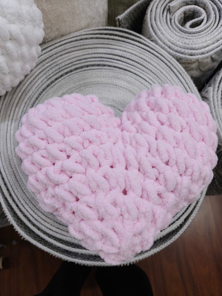 Pembe Kalp Şekilli yastık - Görsel 4