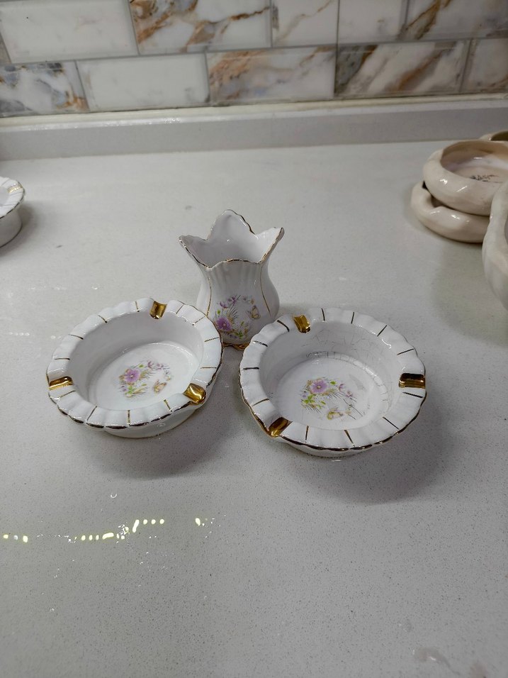 Pastel Desenli Beyaz Seramik Vazo - Görsel 4