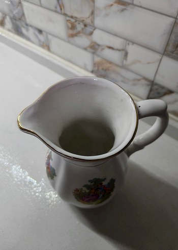 Beyaz Pastel Desenli Seramik Sürahi - Görsel 6