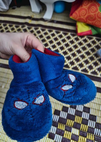 Örme Erkek Çocuk Ev Terliği - Renkli, Nakışlı - Görsel 5