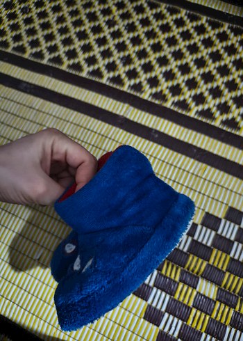 Örme Erkek Çocuk Ev Terliği - Renkli, Nakışlı - Görsel 3