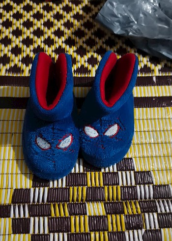 Örme Erkek Çocuk Ev Terliği - Renkli, Nakışlı - Görsel 2