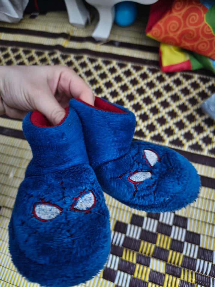 Örme Erkek Çocuk Ev Terliği - Renkli, Nakışlı - Görsel 5