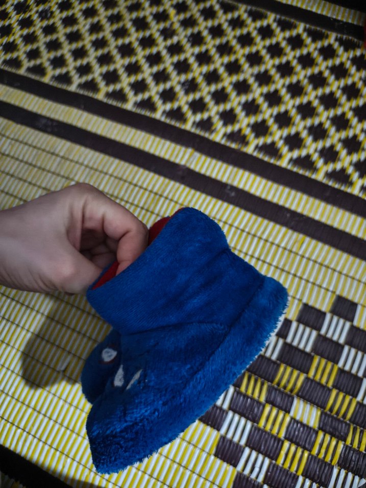 Örme Erkek Çocuk Ev Terliği - Renkli, Nakışlı - Görsel 3