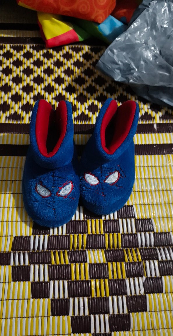 Örme Erkek Çocuk Ev Terliği - Renkli, Nakışlı - Görsel 2