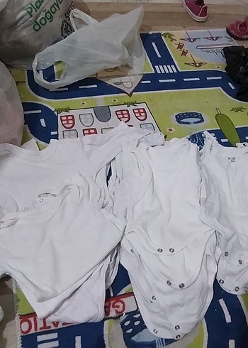 6-9 Ay Beden beyaz Renk Beyaz Bebek Çıtçıtlı Zıbın