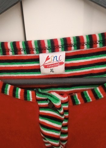 Renkli Baskılı Örgü Kedi Desenli Kırmızı Sweatshirt - Görsel 3