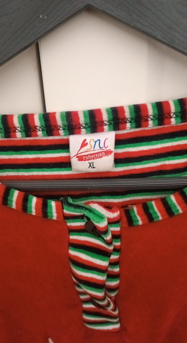 Renkli Baskılı Örgü Kedi Desenli Kırmızı Sweatshirt - Görsel 3