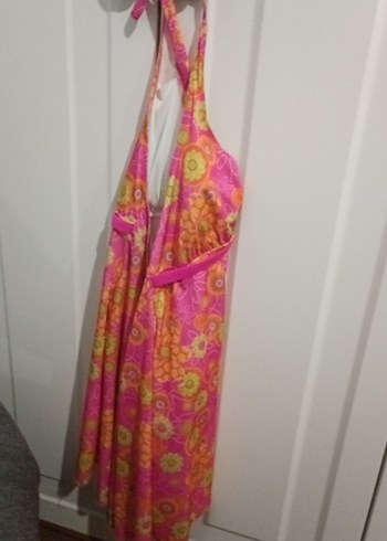 Renkli Bağlamalı Pembe mayo - Görsel 4