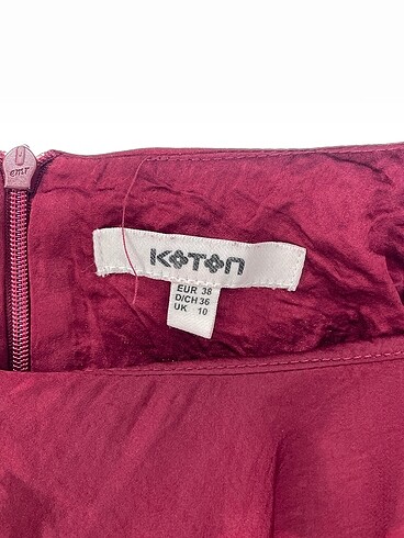 38 Beden bordo Renk Koton Kısa Elbise %70 İndirimli.