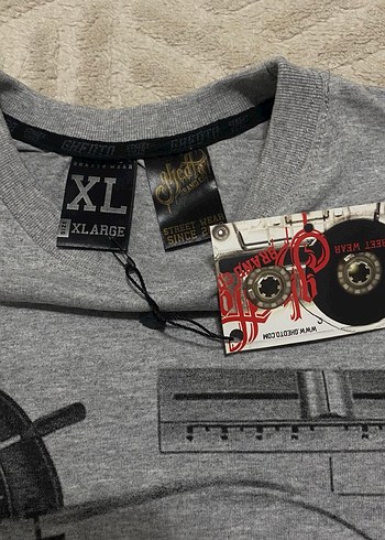 Gri Baskılı Erkek Tişörtü, Düğmeli, Rahat Kesim - Görsel 3