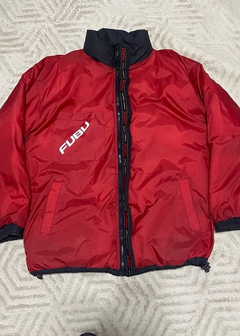 FUBU Siyah Kapüşonlu Erkek Mont pislick - Görsel 7