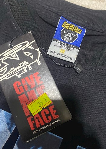 Siyah Rock Punk Baskılı Erkek Tişört give me face pislick - Görsel 3