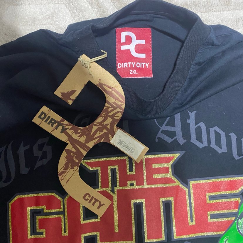 Siyah Baskılı Erkek Tişört Rock Punk dirty city the game pislick - Görsel 3