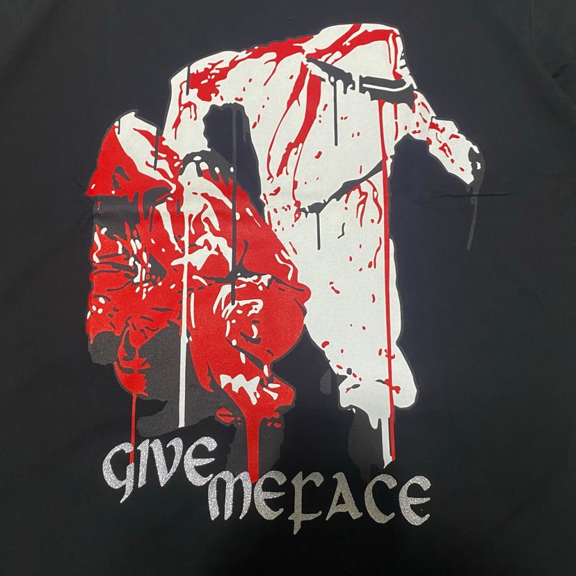 Siyah Baskılı Street Wear T-shirt give me face pislick - Görsel 2