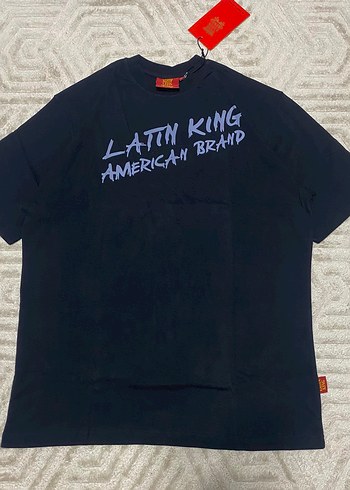 Siyah Baskılı Erkek Tişört pislick latin king - Görsel 2