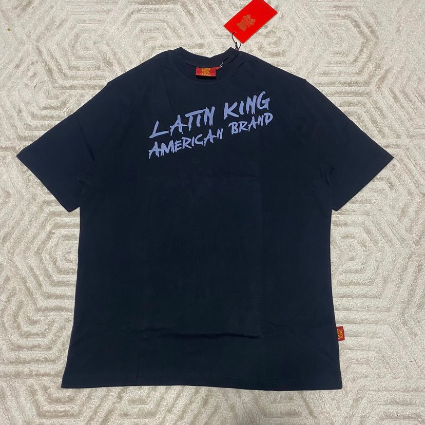 Siyah Baskılı Erkek Tişört pislick latin king - Görsel 2